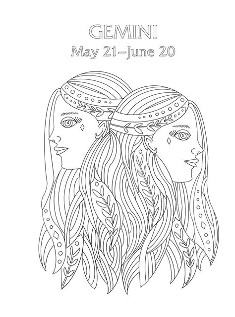Read Gemini Your Cosmic Coloring Book 24 Astrological Designs For Your Zodiac Sign By Adams Media