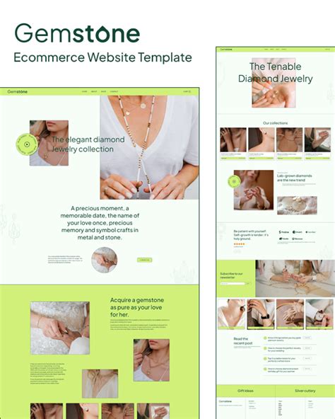 Gemstone Website Page Template for Webflow