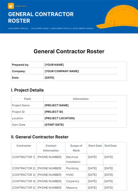 Gen Contractor Roster - Official Web Site of the City of Fort Collins