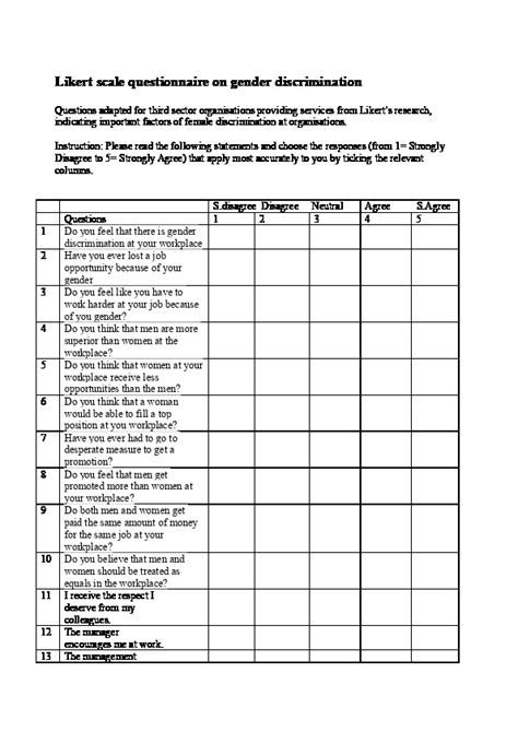 Gender discrimination scale pdf. How to measure the impact of everyday discrimination on health and well-being? This resource provides an updated version of the Everyday Discrimination Scale, a widely used tool to assess the frequency and severity of perceived discrimination. The resource also includes a brief review of the literature on the scale's validity, reliability, and applications. 