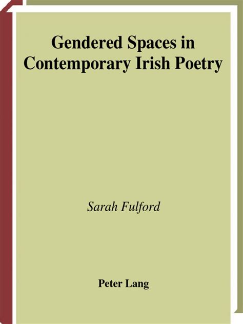 Gendered Spaces in Contemporary Irish Poetry PDFDrive pdf
