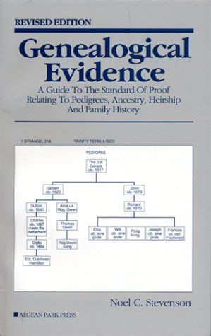 Genealogical evidence a guide to the standard of proof relating to pedigrees ancestry heirship and family. - El manual de wiley blackwell del desarrollo infantil volumen iy volumen ii combinados.