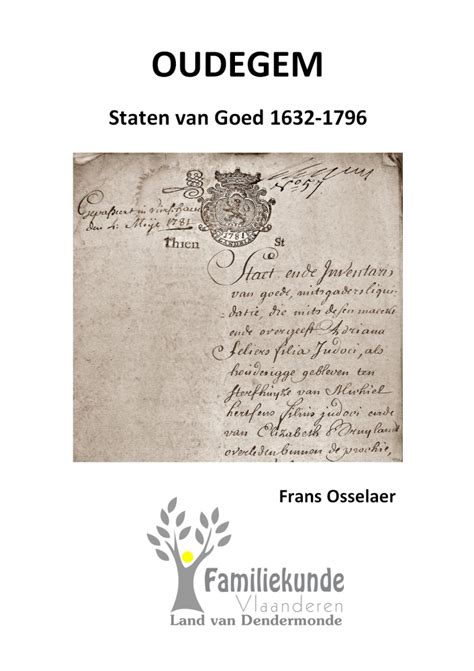 Genealogische ontleding van de staten van goed van opwijk, 1570 1795. - Administrationsanleitung für hipath 4000 assistant v4.