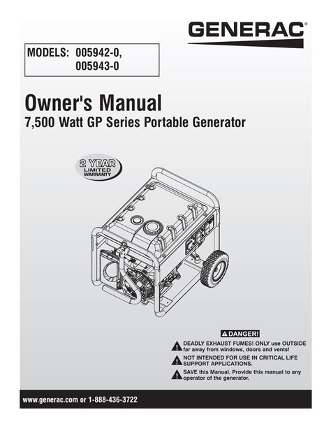 Generac 7500 quiet diesel generator manual. - Pif gadget n. 1 a 200 en.