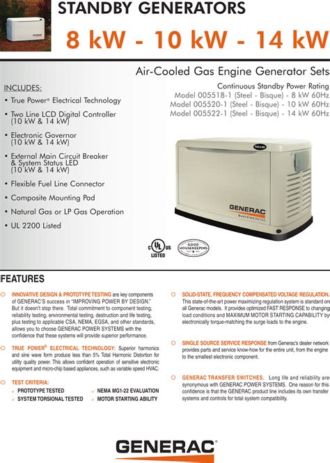 Generac Standby Generators 005518 1 Users Manual
