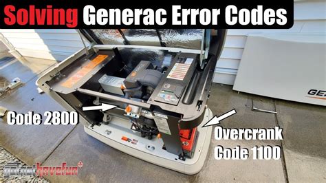 Generac fault codes. Jul 23, 2020 ... Comments37 · Generac Generator Just Cranks · Solving Generac Generator Trouble Codes 1100 & 2800 | AnthonyJ350 · How To Fix RPM Sense Loss... 