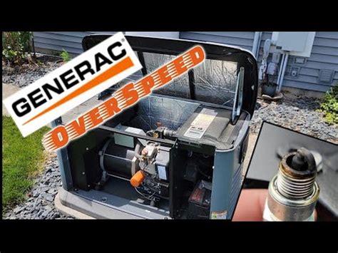 Generac generator overspeed. I have an older Generac (Model 4917) (Serial 4027009). I have kept it serviced continuously. The tech (great guy) left the other day after replacing the fuel solenoid and valve. 