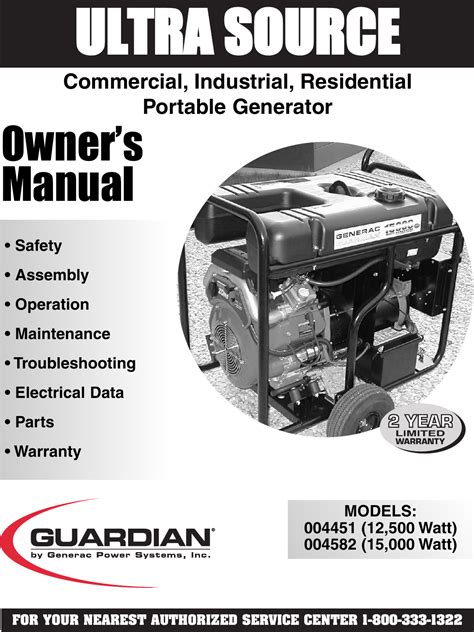Generac generators parts manual for qp55. - Lg gr b247wvs refrigerator service manual.