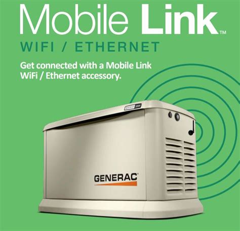 Generac mobilelink. Overview. Mobile Link is the new cellular remote monitoring system from Generac that lets you check the status of your standby generator, or receive timely notifications when something is needed, using your computer, tablet or Smartphone. Provides over 40 different customizable messages. Cellular technology provides broad coverage nationwide. 