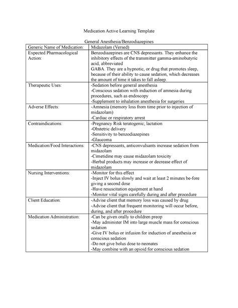 General AnesthesiaBenzodiazepines Medication Active Learning