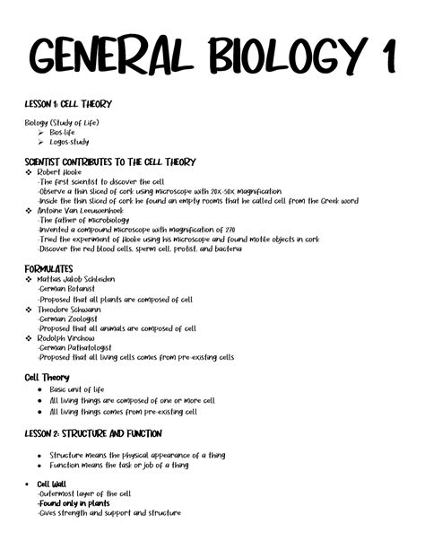 General Biology I: Cell Biology And Genetics (BIO 1300)