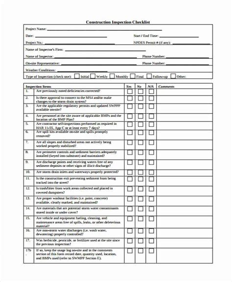 General Contractor Checklist Template