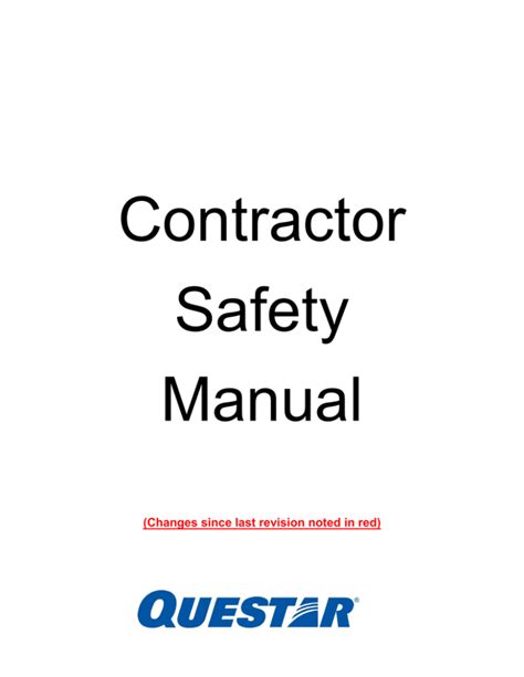 General Contractor Safety Manual Template Master of