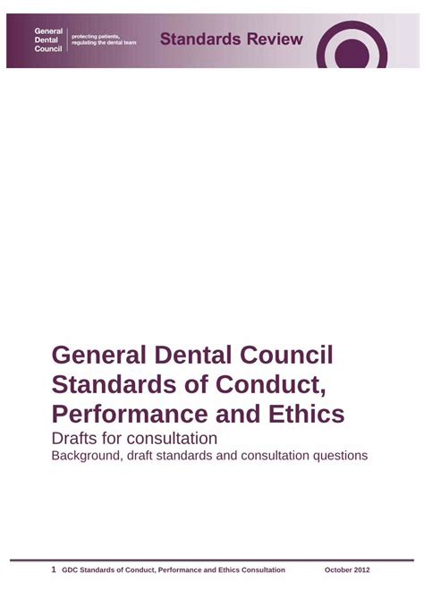 General Dental Council Standards of Conduct, Performance and …