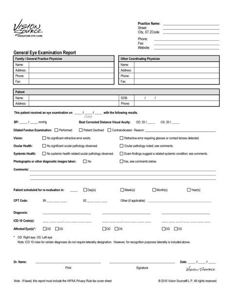 General Eye Examination Report Print Version by Vision Source Flipsnack