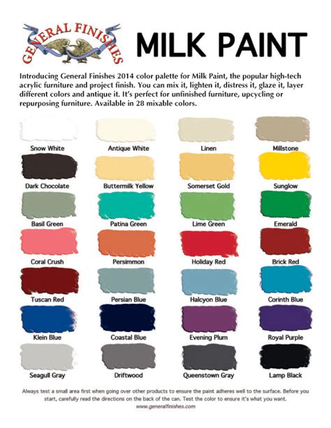 General Finishes Color Chart