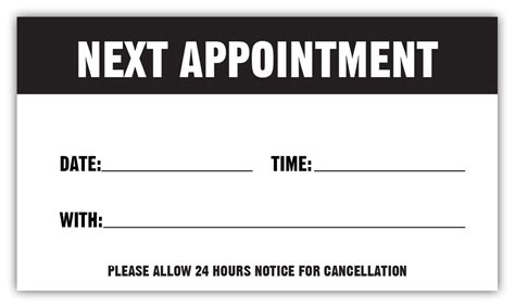 General Next Appointment Cards PrintIt4Less