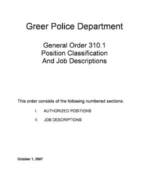 General Orders Greer, SC - City of Greer