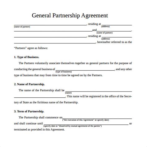 General Partnership Agreement - Create a General Partnership …