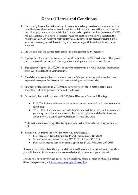 General Terms and Conditions.