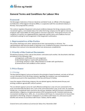 General Terms and Conditions for Labour Hire - poolia.no