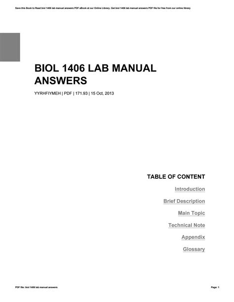 General biology 1406 lab 10 manual answers. - Industrial training manual with questions answer.