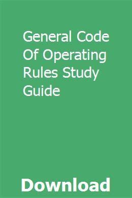 General code of operating rules study guide. - Honda accord auto to manual conversion.