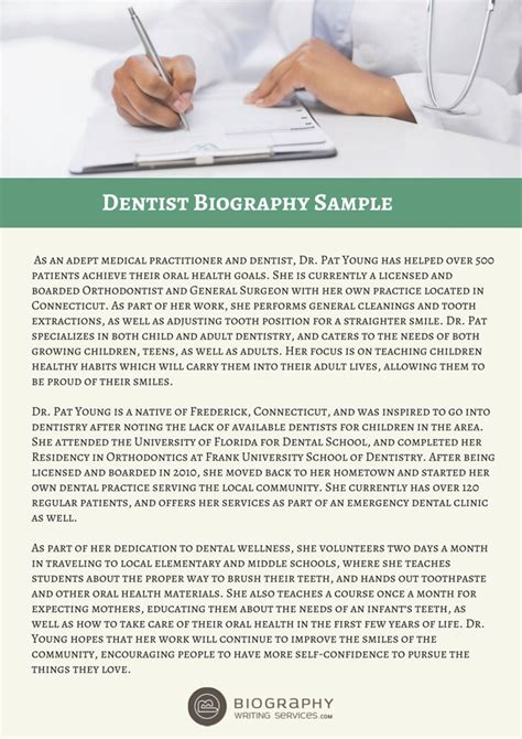 General dentist biography