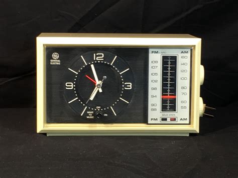 General Electric analog clock radio 1970s swanky design tested working. $29.98. $17.10 shipping. or Best Offer. Vintage GE 7-4956B AM/FM Cassette Tape Player Alarm Clock Radio Works READ. $45.00. $15.95 shipping. or Best Offer. Vintage GE model 7-4956B AM/FM Cassette Tape Player /Recorder Alarm Clock Radio.