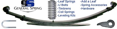 General spring. Heavy-Duty Coil Springs for Cars and Trucks. Over time and under consistent stress, many types of vehicles with leaf spring suspensions will begin to show signs of wearing down.Whether you own or manage fleet vehicles or are repairing, rebuilding or retrofitting a personal or work pickup, HD coil springs are often the best solution for under-sprung … 