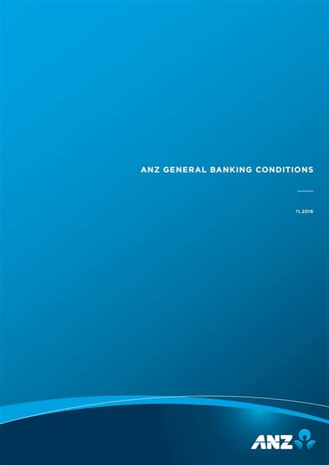 General terms and conditions ANZ