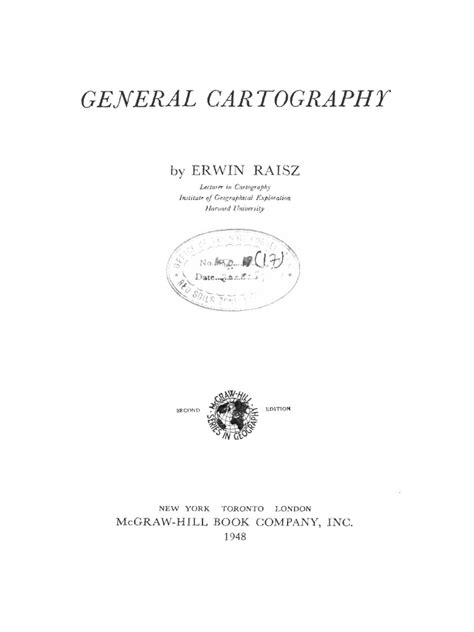 Download General Cartography By E Raisz