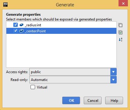 Generate Properties JetBrains Rider Documentation