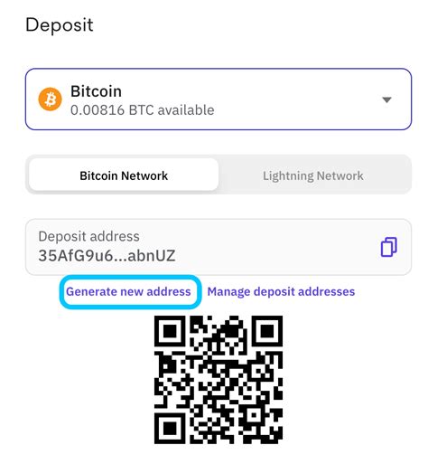 Generating new deposit addresses – Kraken