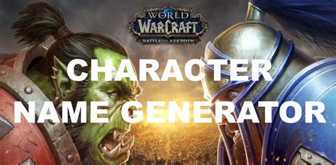 Generator name wow. This World of WarCraft Dwarf name generator will help you find the right name for your character. If you are using Dwarf in your MMORPG game, then you will need to find the right Dwarf names. You can use the names as written or get ideas to help you brainstorm your options. In the post below, you will find more information that might help you ... 