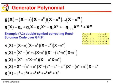 Generator polynomial of Reed-Solomon code - MATLAB rsgenpoly …