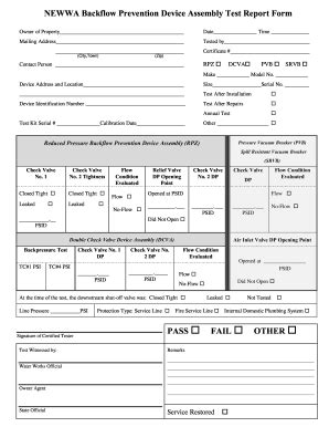 Generic Backflow Test Report Form Form Resume Examples GwkQWoM5WV