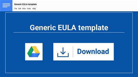 Generic EULA Template Google Docs