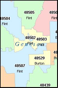 Genesee County, MI ZIP Code Maps - HomeTownLocator