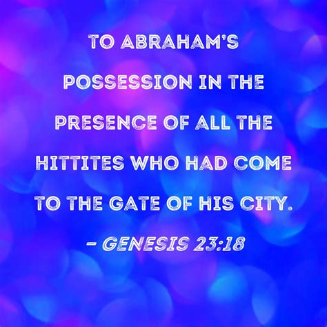 Genesis 23:18 to Abraham