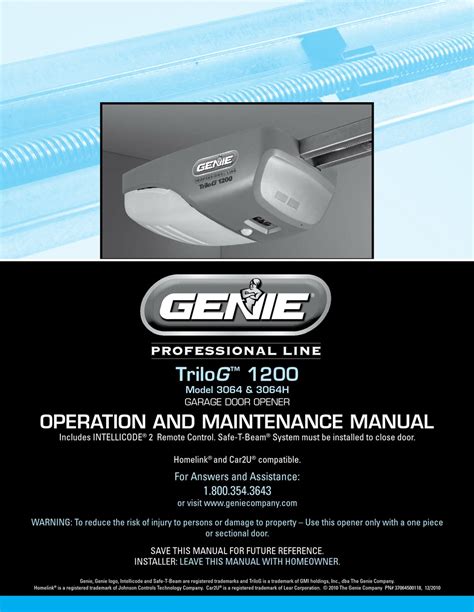 Genie Trilog 1200 Manual