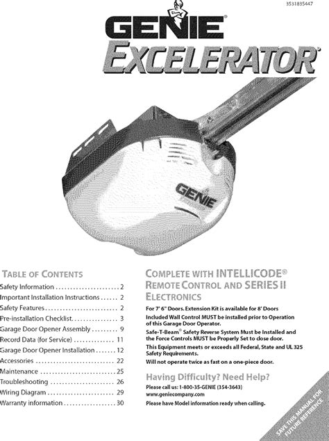 Genie garage door opener excelerator manual. - Textbook of dairy plant layout and design.