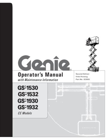 Genie gs-1930 manual. Things To Know About Genie gs-1930 manual. 