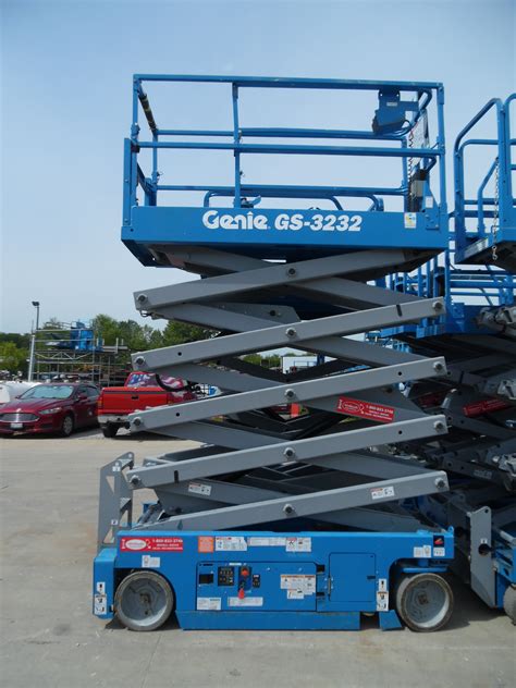 Genie gs-3232 error codes. GENIE GS3232. The Genie® GS™-3232 slab scissor lift is an electric model ideal for operation in emission and sound-sensitive indoor and outdoor jobsites where space is limited. Overview. Quiet, zero-emission electric operation; Easy to maneuver in tight spaces; Automatic leveling hydraulic outriggers level machine on slopes up to 5˚ 