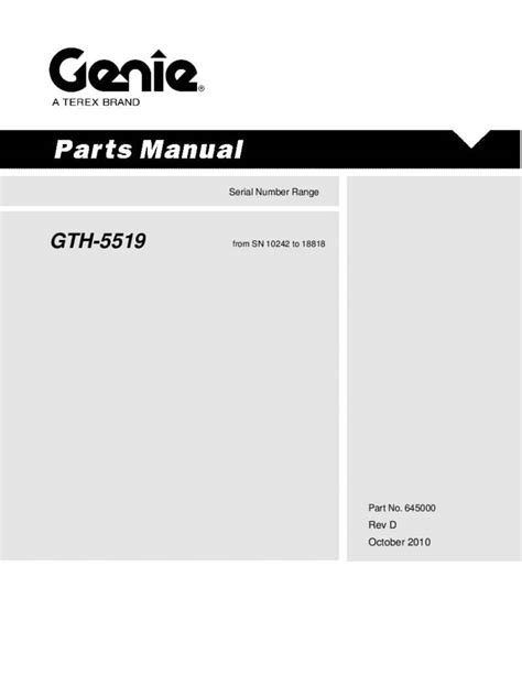 Genie gth 5519 service repair workshop manual instant. - Short answer study guide questions wuthering heights.