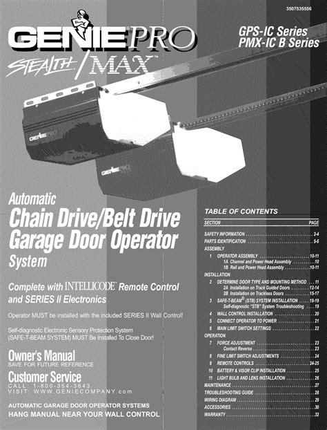 Genie promax garage door opener manual. - Mitsubishi space star 1998 2003 workshop service repair manual.