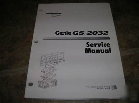 Genie scissor lift service manual gs2032. - Ford f 150 raptor service manual.