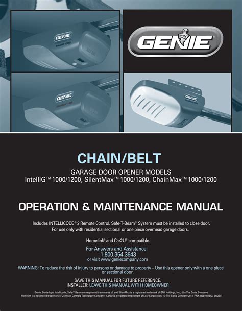 Genie silentmax 1000 operation and maintenance manual. - Georgia turf and ornamental study guide.