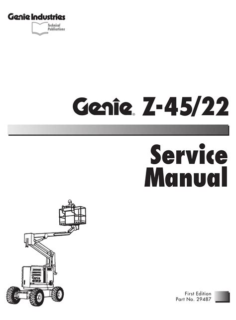 Genie z 45 22 workshop repair service manual. - 1999 polaris diesel atv parts manual.