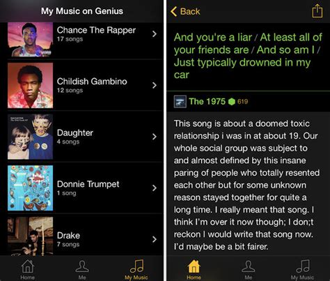 Genius app download free.  A huge database full of song lyrics.  Introducing Genius...